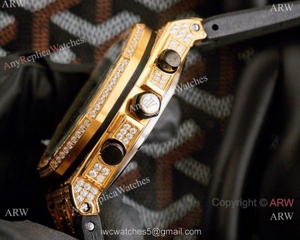 High Quality Copy Audemars Piguet Royal Oak Offshore Full Diamond Watch 44mm 8