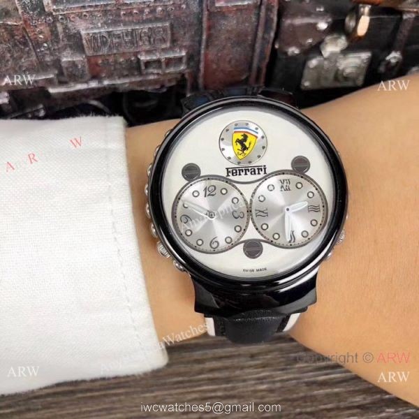 High Quality Copy Ferrari Quartz Watches White Dial Black Case 8
