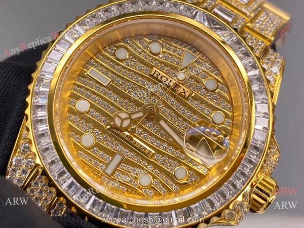 Swiss Quality Rolex GMT-Master II 116769 Ice Watch Replica Yellow Gold 8