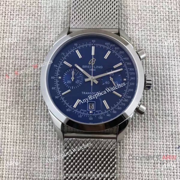 Breitling Stainless Steel Transocean Black Dial Watch Buy Knockoff 8