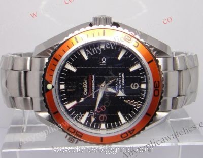 Replica Omega Watches Seamaster Planet Ocean 007 Watch with Orange Bezel 8