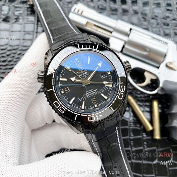 Faux Omega Seamaster Planet Ocean GMT Watches Blue Case 8