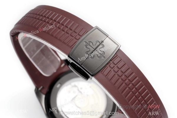 Swiss Grade Copy Patek Philippe Aquanaut Brown Rubber Strap Watch 40mm 8