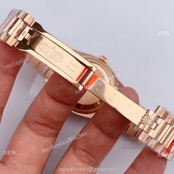 Swiss Replica Rolex Day date Rose Gold President EW Factory 3255 Watch 36mm 8