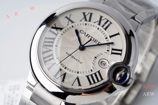 1-1 Best Edition AF Factory Ballon Bleu Cartier Copy Watch Stainless Steel 42mm 8