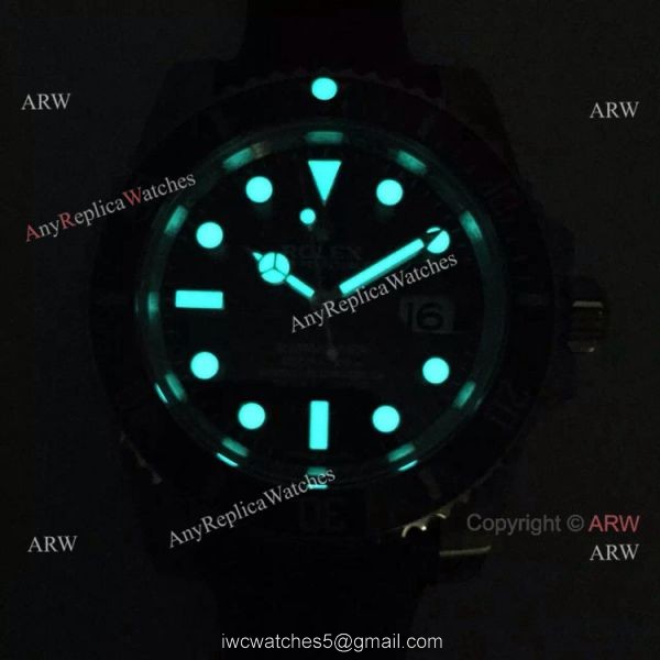 NEW UPGRADED Rolex Submariner Hulk Replica Replica Watch: SS Black Rubber strap 8