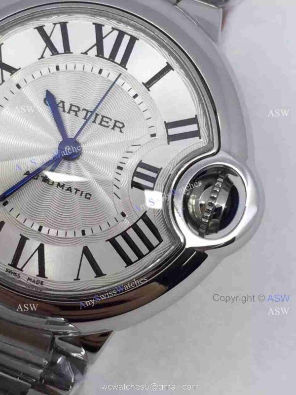 Replica Swiss Cartier Ballon Bleu Ladies Watch Stainless Steel 8