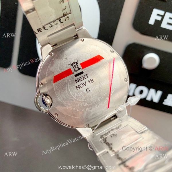 Cartier Ballon Bleu de Stainless Steel 42mm Watch New Blue Face 8