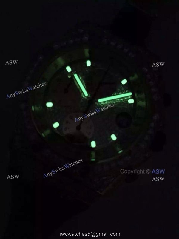 Swiss Copy Audemars Piguet Watch Yellow Case Diamond Dial / Diamond Case 8