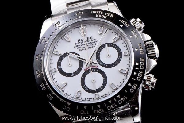 High Qualtiy Copy Rolex Daytona Panda Face Black Ceramic Bezel Watch Swiss Grade 4130 AR Factory 8