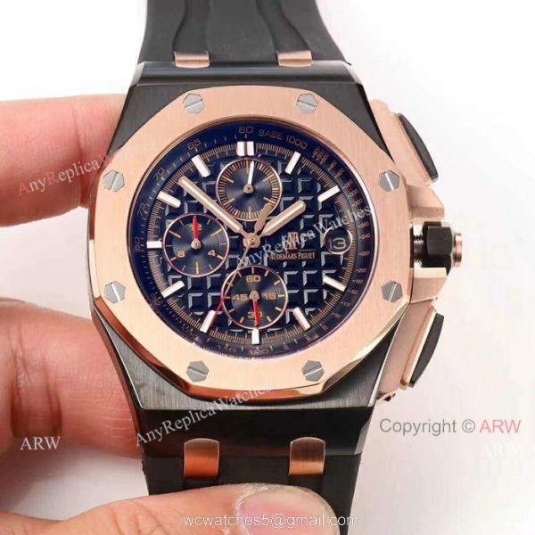 Replicas Audemars Piguet Royal Oak Offshore 44mm Watch Dark Blue Face 8