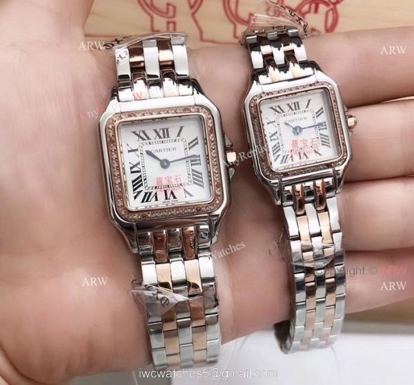 Fake Panthere De Cartier SS Diamond Watch Ladies 22mm 8
