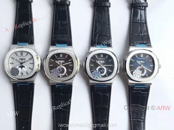 Swiss Patek Philippe Nautilus Day Date Blue Dial Watch Replica 8