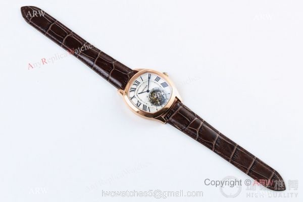 Replica Swiss Cartier Drive De Rose Gold Watch White Dial 41mm 8