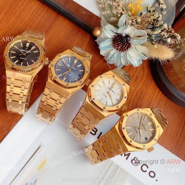Copy Audemars Piguet Royal Oak Gray Dial Automatic Watches 37mm Lady 8