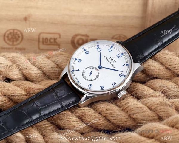 IWC Schaffhausen Portuguese 8 Days Replica Watch SS White Dial 8