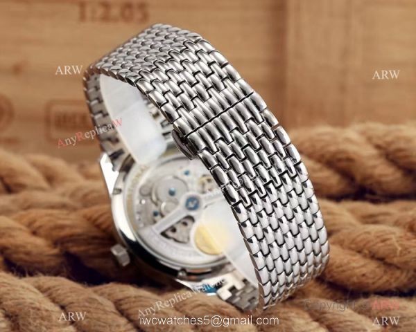 Replica IWC Portuguese 7 Days Stainless Steel White Face Mens Watch 8