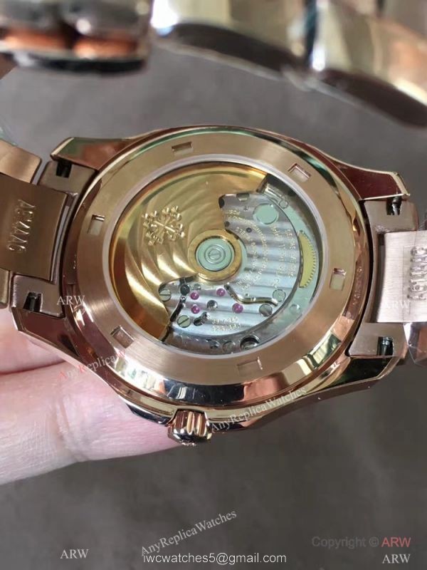 Swiss Patek Philippe Aquanaut 324SC Rose Gold Blue Dial Knockoff Watch 8