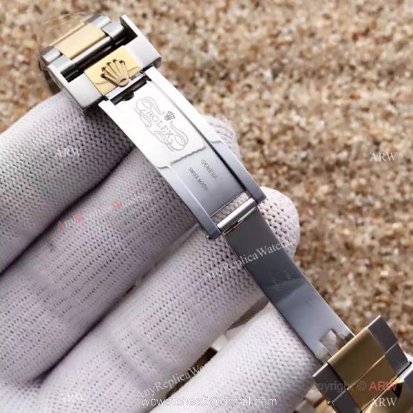 New Yacht-Master Replica Rolex Watch 2-Tone White MOP watch 8