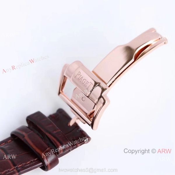 Swiss Copy Piaget Emperador Coussin Dual Time Zone Watch Rose Gold Diamond 8