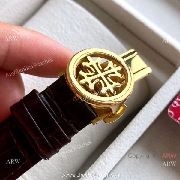 Swiss Copy Patek Philippe Base 1000 Rose Gold Watches with Moonphase 8