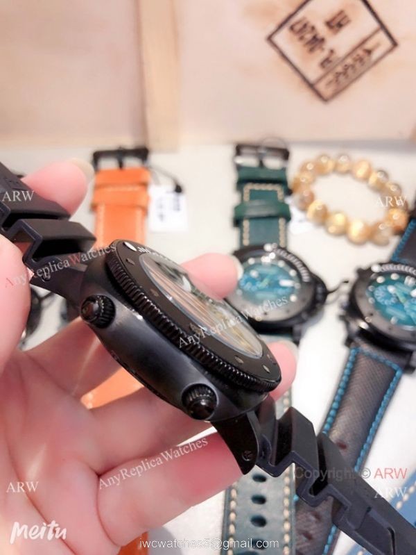 Replica Panerai PAM 983 Luminor Submersible Chrono Guillaume Nery Edition Watch Blue Dial 8