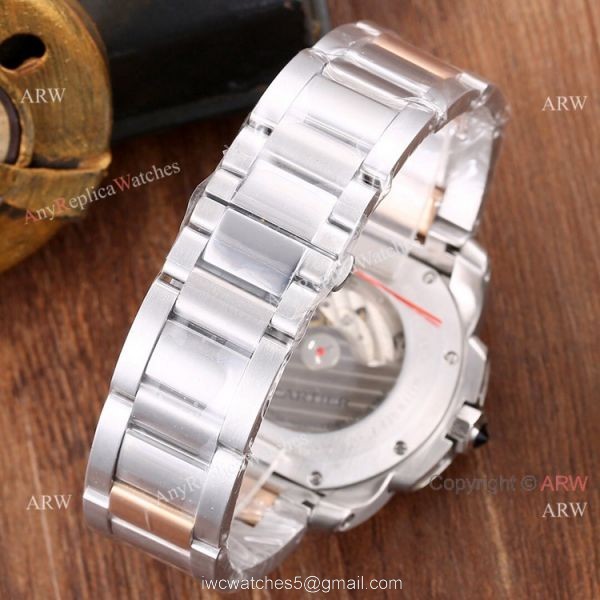 High Quality Replica Cartier Calibre de Cartier 2 Tone Rose Gold Watches 8