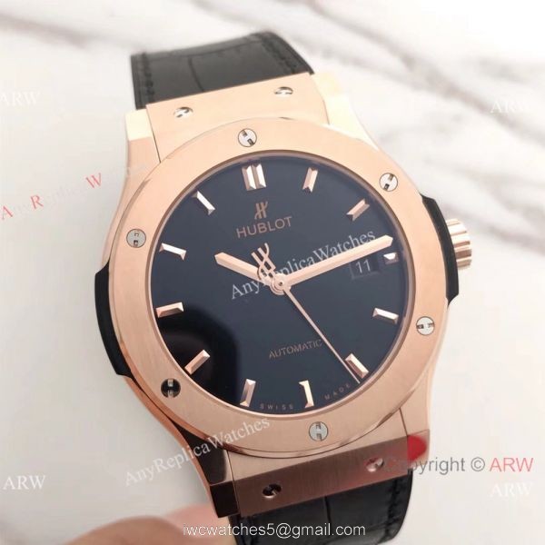 Swiss Grade HUB1112 Hublot Copy Watch Classic Fusion Series Black Dial 8