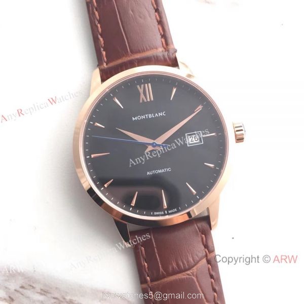 Swiss Quality Montblanc Meisterstuck Watch Swiss 9015 Rose Gold 40mm 8