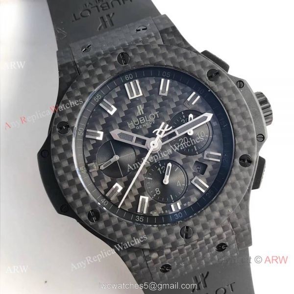 Replica Hublot Big Bang Black Carbon-Fiber Case Watch 4100 Swiss Grade 8
