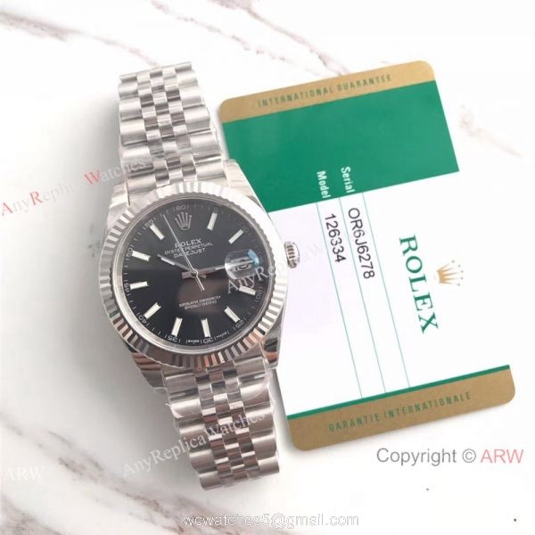 (EW) Swiss ETA3235 ROLEX Datejust II Grey Rhodium Face 41mm Watch 8