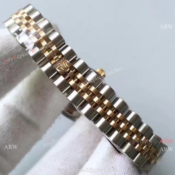New Style Rolex Datejust Jubilee Replica Watch Two Tone Women Size 8