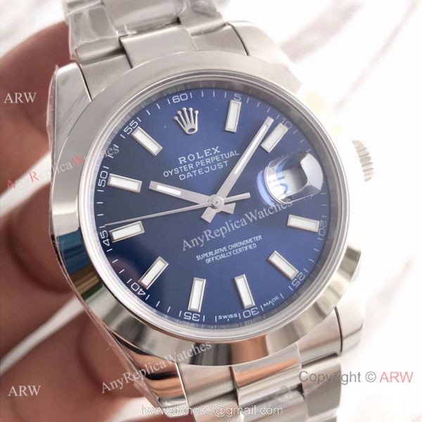 NEW UPGRADED Rolex Datejust II Oyster Band SS Blue Dial Watch 8