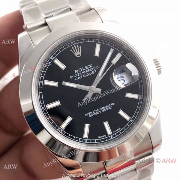NEW UPGRADED Rolex Datejust 2 Oyster SS Stick Markers Watch Replica 8
