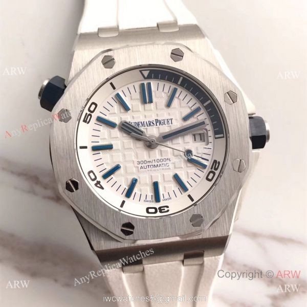Swiss Grade Replica Audemars Piguet Royal Oak Offshore White Dial Rubber 8