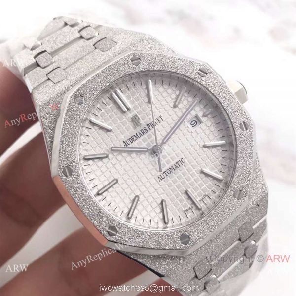 JF Factory Newest Audemars Piguet For Sale SS Frosted White Face 8