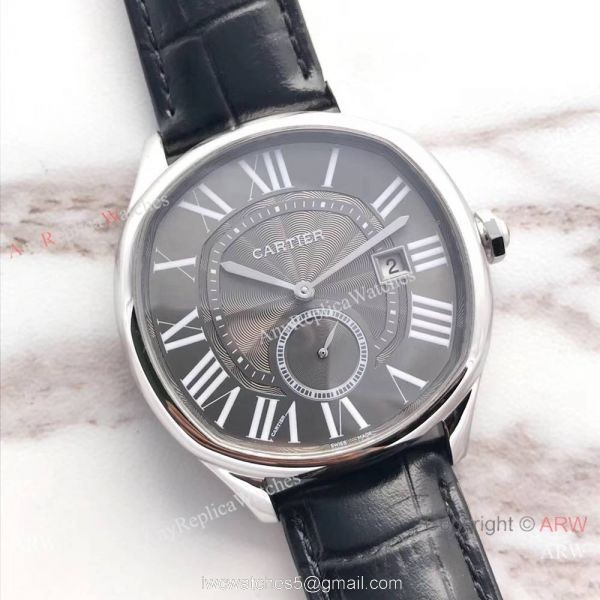 Swiss Drive De Cartier WGNM0003 Replica Watch SS Black Roman Dial 8