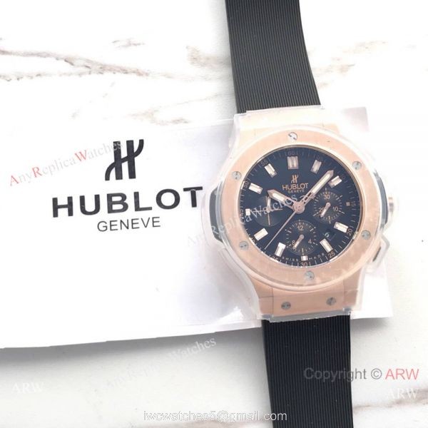 Fake Hublot Big Bang Rose Gold Chronograph Watch SWISS 4100 8
