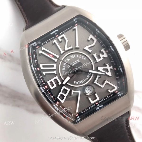 Swiss 1:1 Knock off Franck Muller V45 Titanium Watch Gray Face 45mm 8