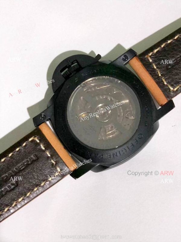 Copy Panerai Luminor GMT PAM0441 Watch Black Steel 44mm 8