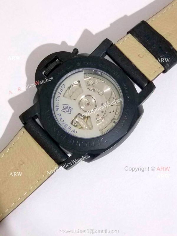 New Panerai PAM 233 Luminor GMT 8 Days Black Steel Case Watch 8