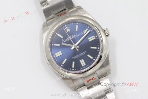 (EW) New Rolex Oyster Perpetual Blue Dial 41mm Swiss Replica Watches 904L 8