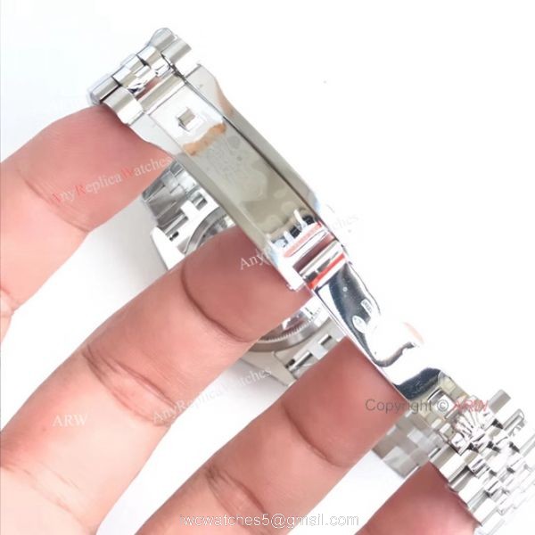 AR Factory V2 Rolex Datejust 36 Black Face Noctilucent Marker Watch SWISS 3135 MOVEMENT 8