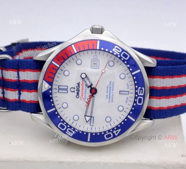 High Quality Replica Omega Watches Omega Commanders 007 James Bond Watch Nylon Strap 8