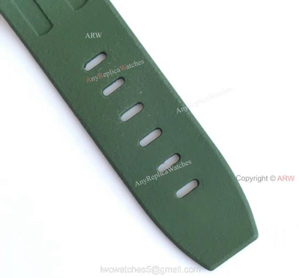 New Swiss 3120 Audemars Piguet Royal Oak Green Dial Green Rubber Band Replica Watches 8