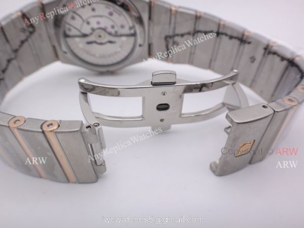 Replica Omega Constellation Automatic Men Watch 2 Tone Rose Gold Band W White Dial 8