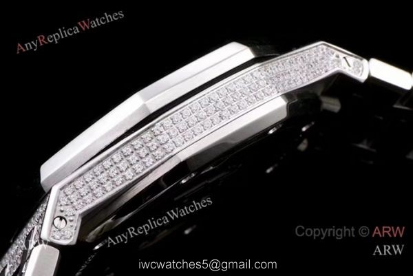 AAA Replica Audemars Piguet Ice Royal Oak Stainless Steel Blue Chronograph Watch 8