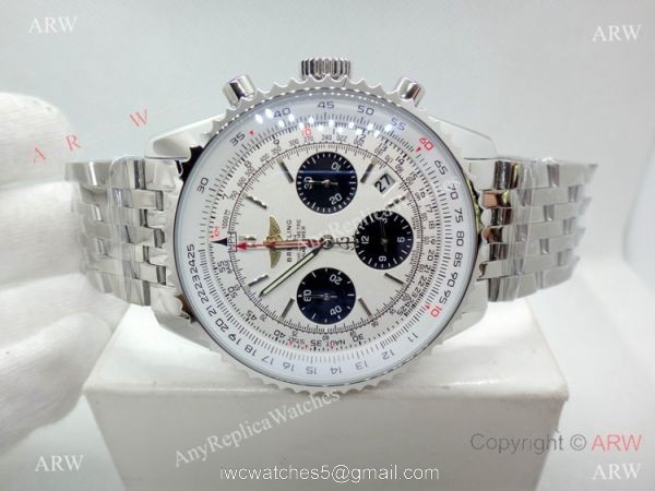 Breitling 1884 Chronometre Navitimer 01 Stainless Steel White Watch 46mm 8