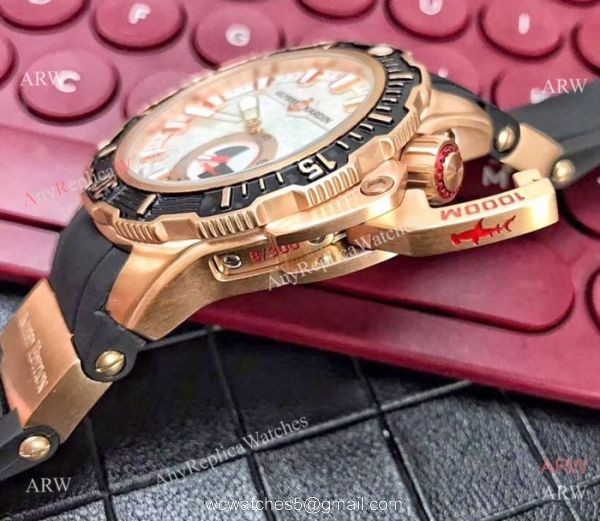 New Ulysse Nardin Deep Dive Hammerhead Shark Limited Edition Watch Copy Rose Gold White Dial 8