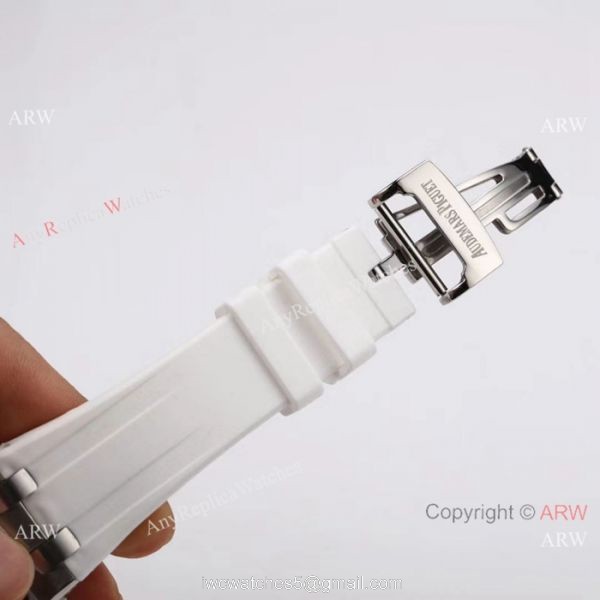 Audemars Piguet Replica Royal Oak Offshore Ladies Watch SS White Dial 8